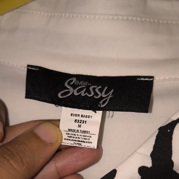 Ever Sassy | Monochrome Abstract Women's Crop Top - Picture 2 of 5